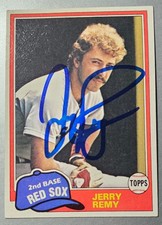 1981 Topps #549 Jerry Remy Signed Authentic Auto