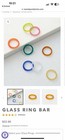 Noonday Collection Glass Band Ring, lot of 2 blue and 1 white , all Size 8 — photo 2