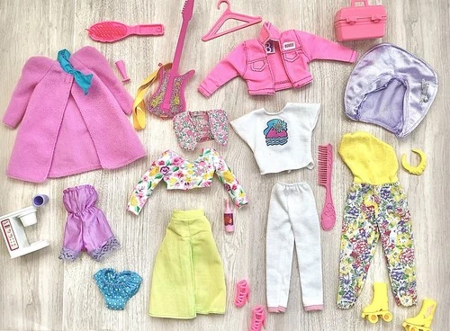Barbie & Others Doll Clothes & Accessories Lot Assorted 1990s Vintage