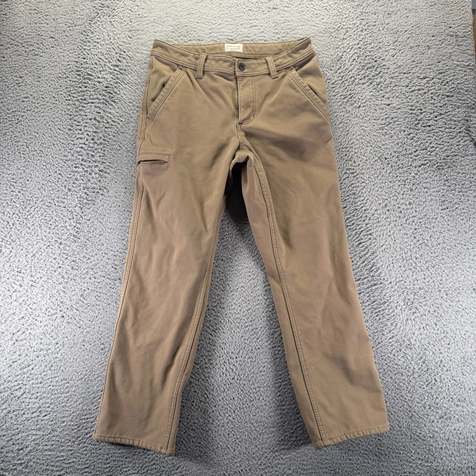 Weatherproof Vintage Sweatpants Mens 32x30 Brown Cotton Straight Fleece Lined