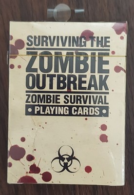 New Surviving The Zombie Outbreak Zombie Survival Playing Card Deck New Sealed