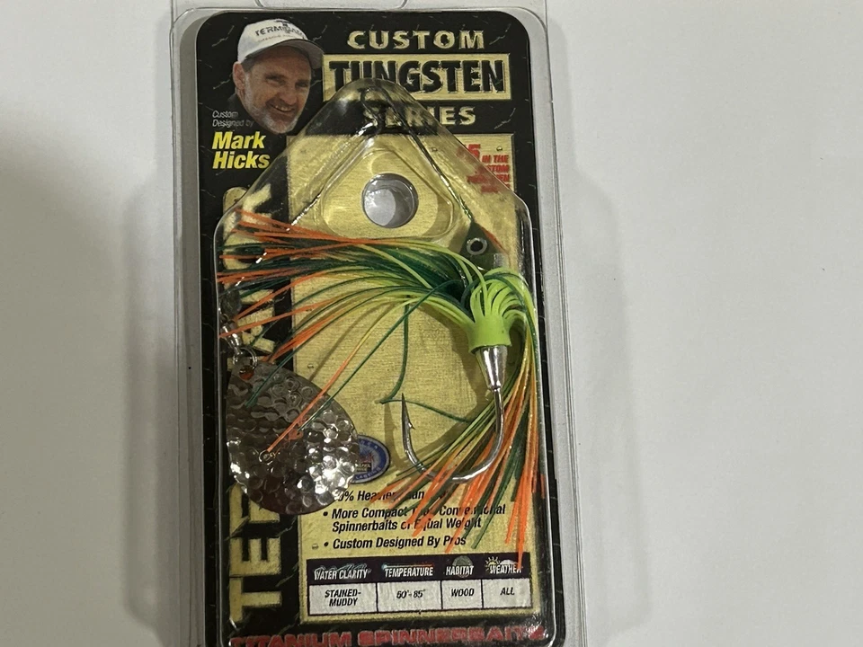 СНЯТ С ПРОИЗВОДСТВА 7/16 УНЦИЙ. ТЕРМИНАТОР ЗАКАЗ ВОЛЬФРАМА ТИТАНА СПИННЕРБЕЙТ NIP - Изображение 2 из 4