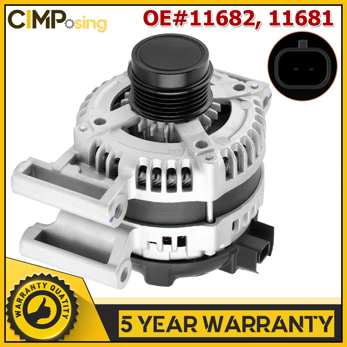 11682 Alternator For Chevrolet Malibu 2013-2015 2.5L 2016-2019 2.0L 104210-1962
