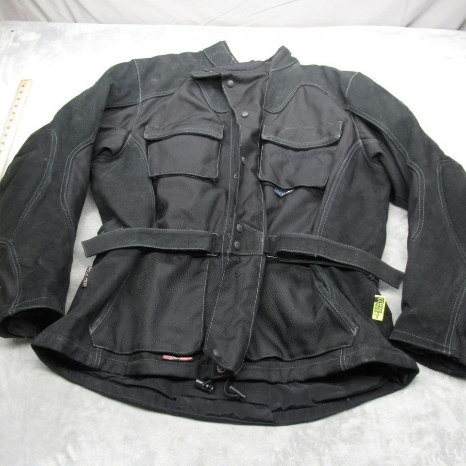 Polo Proof Mohawk Motorcycle Jacket Mens XL Black Pad Removable Liner 3in1 - Image 2 of 4