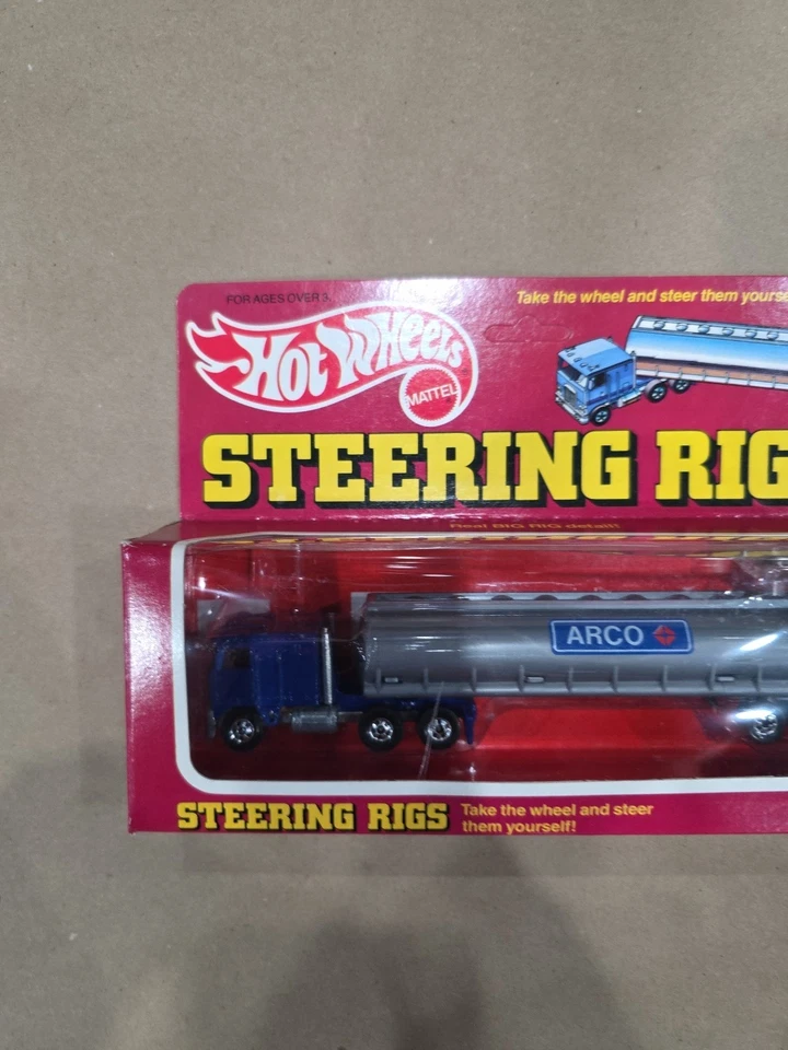 Hot Wheels Steering Rigs #1918 Kenworth Cabover Arco Tanker 1982 sin perforar Foto 4 de 4