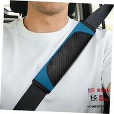 2PCS Car Seat Belt Cover Pad, Carbon Fiber Car Seat Belt Shoulder Cover, Blue