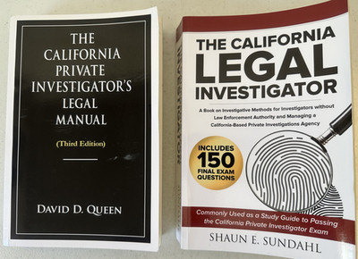California Private Investigator Legal Manual 3rd Queen guide Sundahl PI PB CA