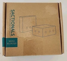 Lovesac Sactionals Mini Blocks Set Natural Wood Magnetic EB0864 NEW