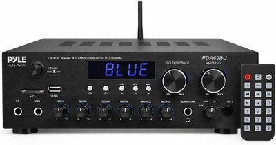 Pyle HiFi Verstärker 200W | 2.0 Kanal Audio Receiver | USB/SD/FM