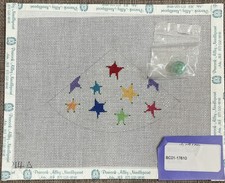 Handpainted Needlepoint Canvas Twinkle Stars Must Read Description