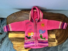 Lucy Iburg Handmade Peruvian Pink Hooded Mermaid Sweater 2T