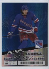 2024-25 Upper Deck Credentials Debut Ticket Access Blue /399 Matt Rempe #128 l8q