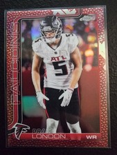 2025 Topps Chrome Football Drake London #12 Leather Border