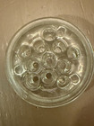 2 vintage glass flower frog