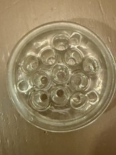 2 vintage glass flower frog