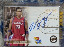 2005-06 Press Pass Auto Gold 037/100 Wayne Simien Auto 2r6