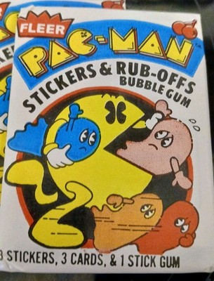 PAC MAN WAX PACK FACTORY SEALED 1980 FLEER CARDS STICKERS RARE VINTAGE