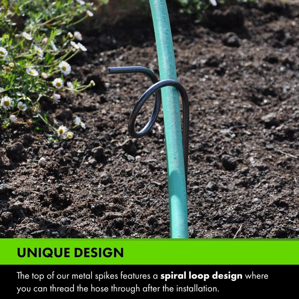 Guía de manguera para ahorrar plantas - Protector de plantas de 17,5 pulgadas estacas de jardín de alta resistencia... Foto 3 de 4