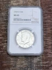 1969-D 50C Silver Kennedy Half Dollar~NGC MS65