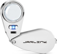 40X Foldable LED UV Metal Jewelers Loupe Magnifier