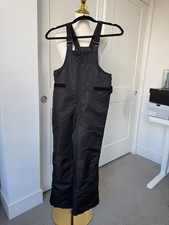 SWISS TECH Insulated Ski Snow Bibs Pants Youth Kids Size Medium 7-8 Black Front