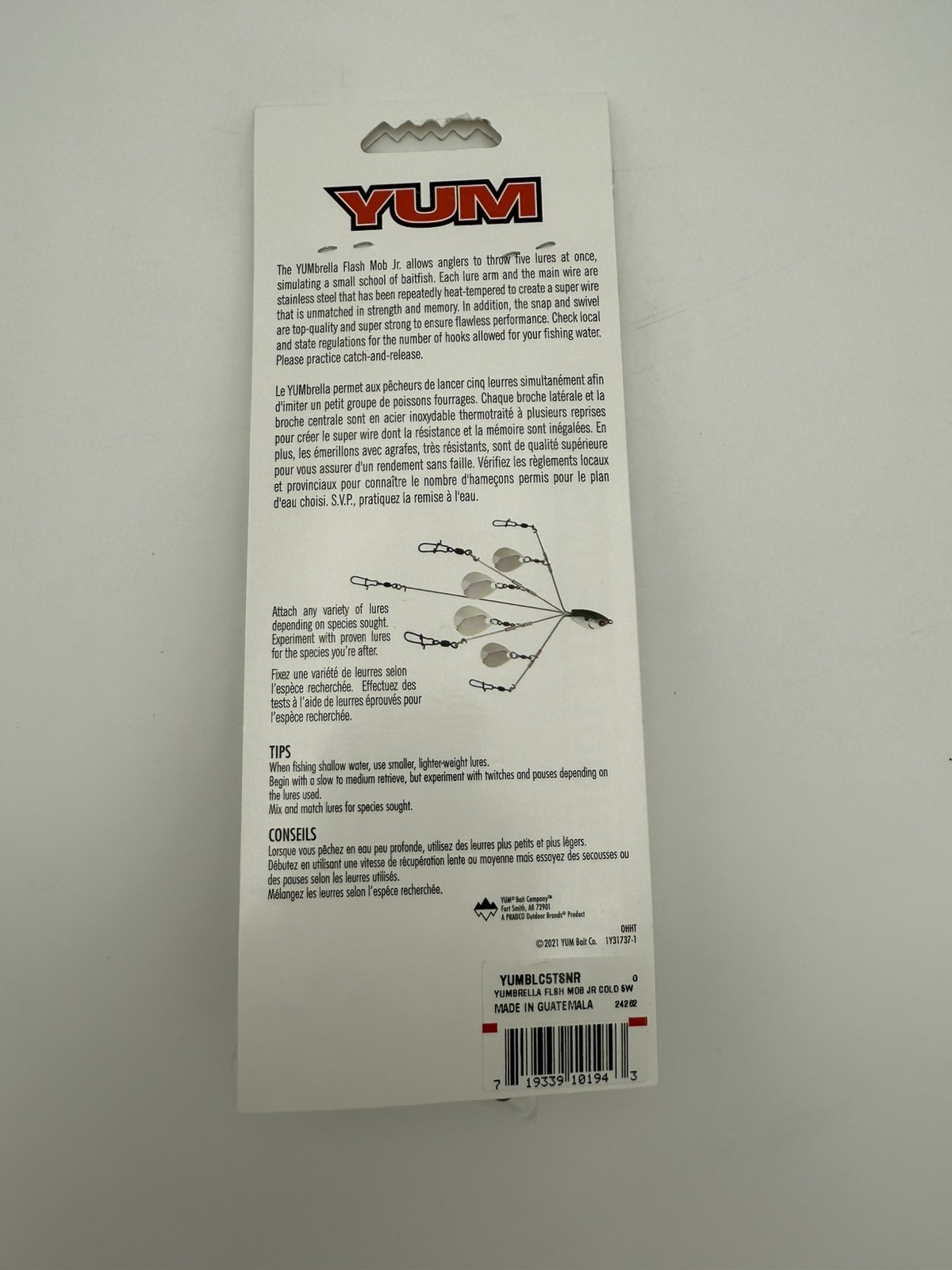 YUM YUMbrella Flash Mob Jr. Bladed Umbrella Rig Colorado Blade - Image 2