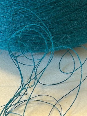 NICE Spool Cone 2/50 #0 SOFT Peru Baby Alpaca Yarn 1lb 2oz 530gr 5013 Teal Green