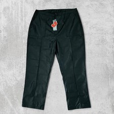 Cider Faux Vegan Leather High Waist Wide Leg Pants Womens 1X Black NWT
