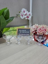 Stuart Crystal Glengarry Cut Dessert Sundae Bowls Coupe Glasses Set of 4