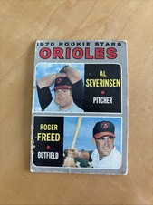 1970 Topps Baseball Card 477 Orioles Rookie Stars Al Severinsen Roger Freed. rookie card picture