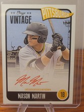 Mason Martin /25 2020 Onyx Vintage Auto Autograph Red  #VPMM Pittsburgh Pirates