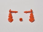 Vintage *Barbie* Jewelry: Matching Red Dandle Heart Earrings & Ring Set 1990's