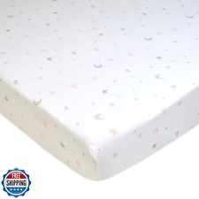 American Baby Company 100 Natural Cotton Fitted Mini Crib Sheet 38" x 24" - ...