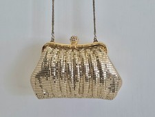 Vintage 1950s Whiting Davis Gold Mesh Evening Purse