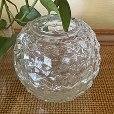 Fairy Lamp Cubist Pattern; EAPG; MCM; Fostoria or Indiana Glass