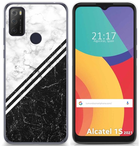 Custodia In Gel TPU Per Alcatel 1S 2021 / 3L 2021 Design Marmo 01 Disegni 8434844469761