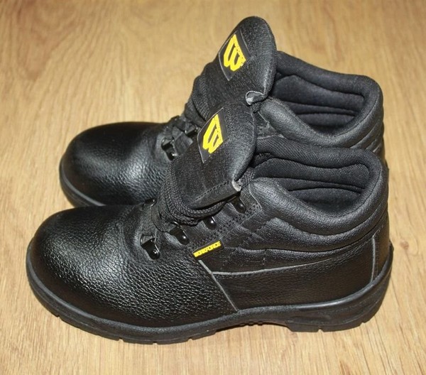 Men Workforce Boots Black Leather 41