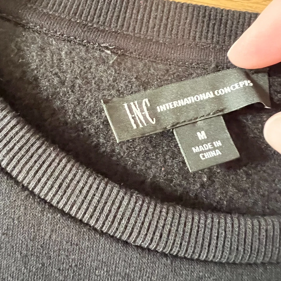 INC International Concepts Womens Illusion Sweatshirt Black Size Medium Witchy - Image 4 of 4