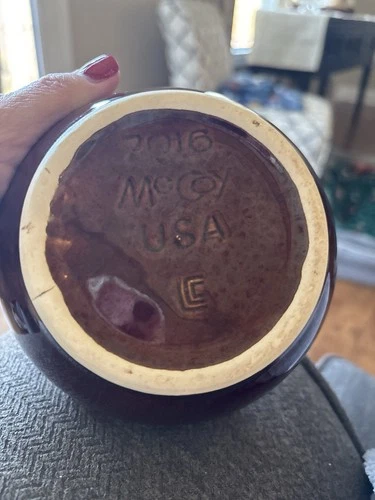 Vintage McCoy Pottery Brown Drip Bowls – Set of 2 – USA