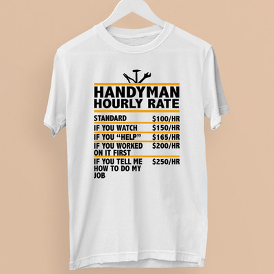 HandyMan Stundensatz T-Shirt lustig Mechaniker Klempner Elektriker Werkstatt Geschenk