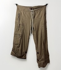 VTG Cargo Cropped Pants Womens Sz 9 Brown Striped Gorpcore Indie Grunge