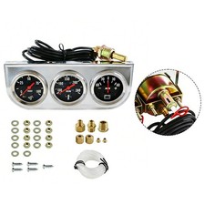 52mm Triple Gauge Cluster Ammeter Oil Pressure Temperature for Engine 12 24V