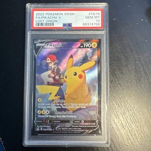 2022 Pokemon Lost Origin Pikachu V TG16/TG30 - PSA 10