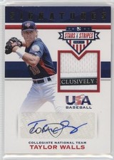 2017 USA Baseball Stars & Stripes Laundry Tag 5/8 Taylor Walls Patch Auto 0i76