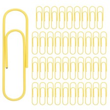 Large 4 Inch Paper Clip, 40Pcs Yellow Giant Metal Clip