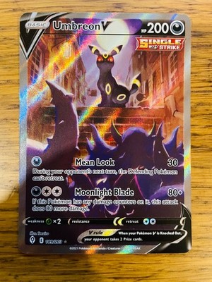 NEAR MINT! Umbreon V (189/203) Evolving Skies Full Art Ultra Rare Pokemon Karte!