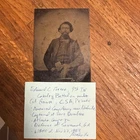Civil War Confederate 9th Tennessee Cavalry Identified Photo Tintype Edw Partee