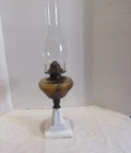 Vintage Scoville No. 2 Queen Anne No 2 Kerosene/Oil Lamp Milk Glass Base