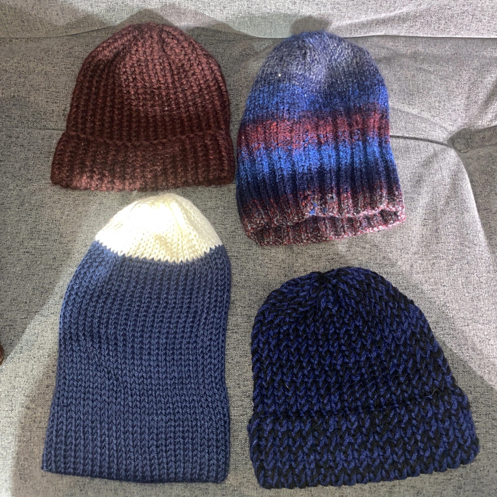 11 hand made Men's or Women's hat, winter, warm, knitted cap beanie hat.