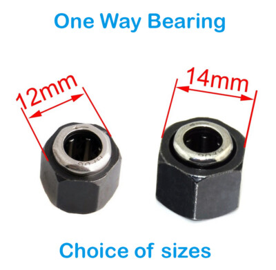 Nitro Motor Einweglager. 12mm oder 14mm. Universalbeschlag. HPI, Traxxas usw